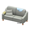 Sloppy Sofa (Gray - Light Blue) NH Icon.png