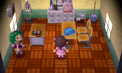 Interior of Leopold's house in Animal Crossing: New Leaf
