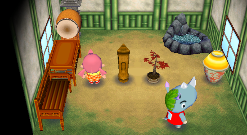 Interior of Tank's house in Animal Crossing: City Folk