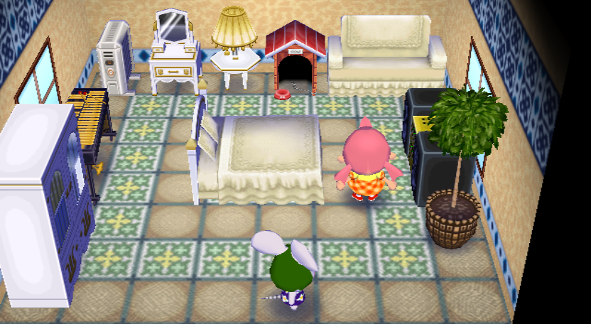 Interior of Bree's house in Animal Crossing: City Folk