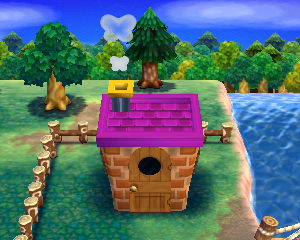 Default exterior of Rhonda's house in Animal Crossing: Happy Home Designer