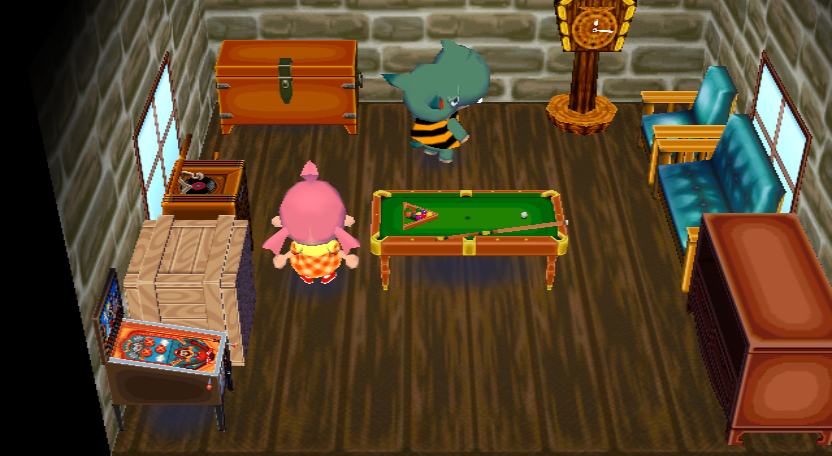 Interior of Rocco's house in Animal Crossing: City Folk