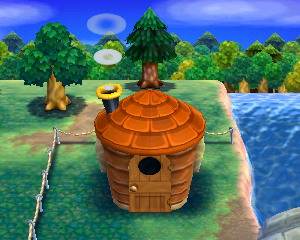 Default exterior of Ava's house in Animal Crossing: Happy Home Designer