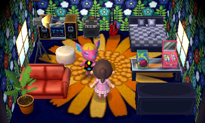 Interior of Fuchsia's house in Animal Crossing: New Leaf