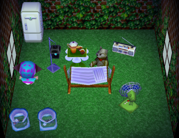 Interior of Nate's house in Animal Crossing