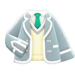 School Uniform with Necktie (Light Gray) NH Icon.png