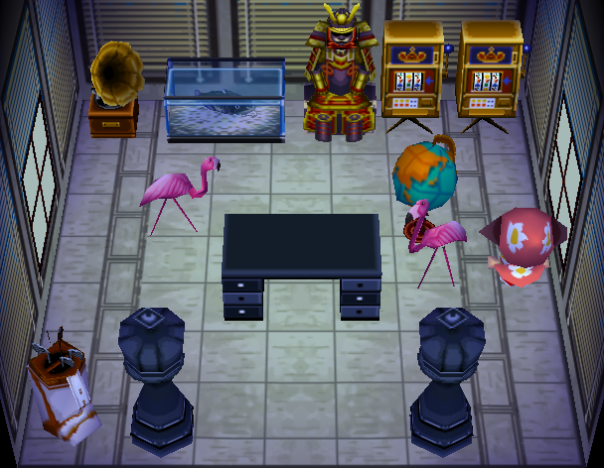 Interior of Hector's house in Animal Crossing