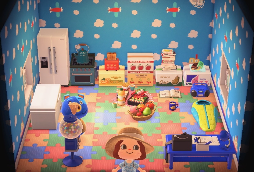 Interior of Hugh's house in Animal Crossing: New Horizons