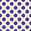 The Grape violet pattern for the polka-dot table.
