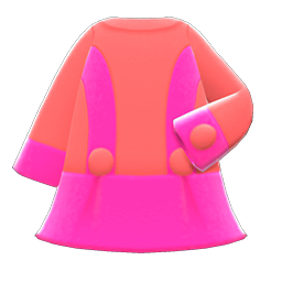 Retro A-Line Dress's Pink variant
