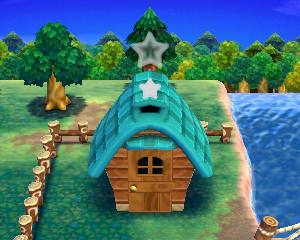 Default exterior of Hamphrey's house in Animal Crossing: Happy Home Designer