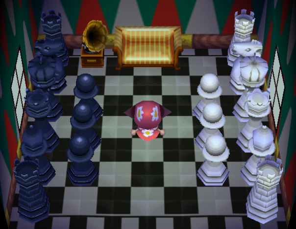 Interior of Queenie's house in Animal Crossing