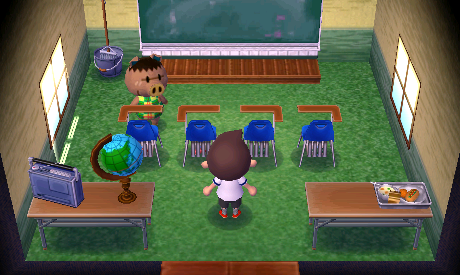 Interior of Spork's house in Animal Crossing: New Leaf