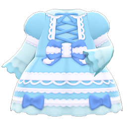Lace-Up Dress's Blue variant