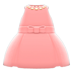 vestido de satén (Rosa)