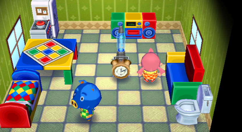 Interior of Hugh's house in Animal Crossing: City Folk