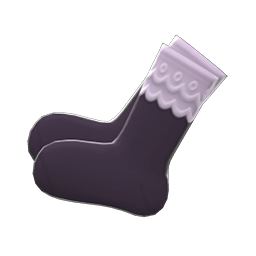 Lace Socks (Black) NH Icon.png