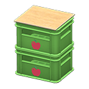 stacked bottle crates