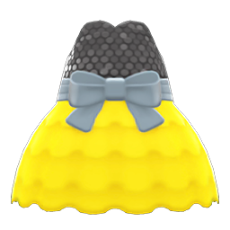 Bubble-Skirt Party Dress (Yellow) NH Icon.png