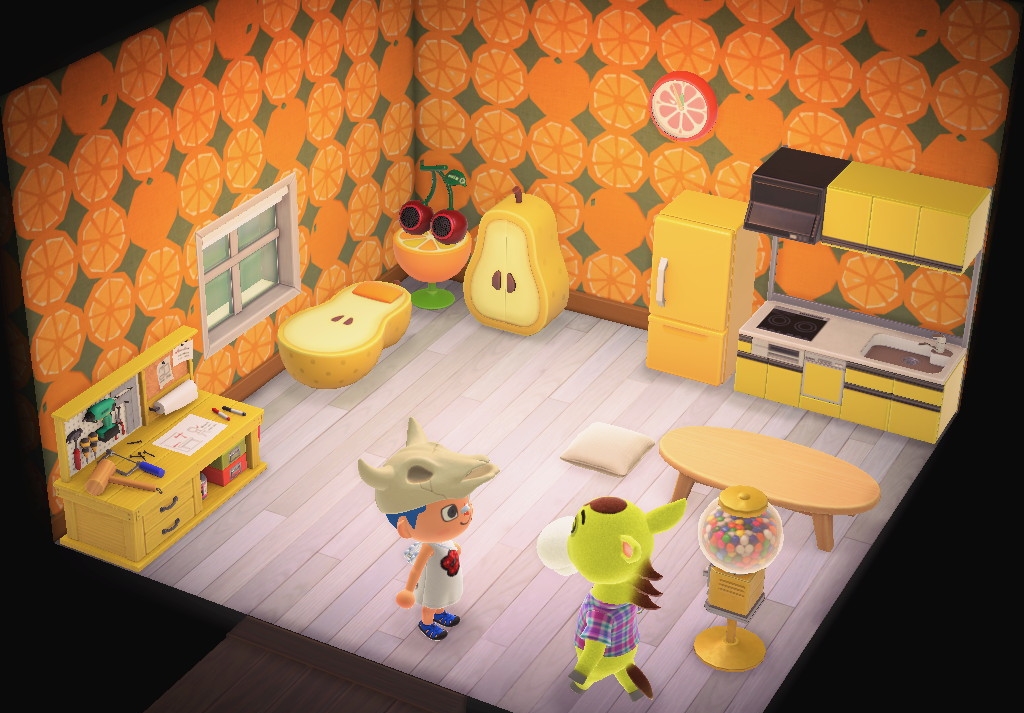 Interior of Clyde's house in Animal Crossing: New Horizons