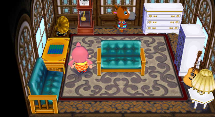 Interior of Elmer's house in Animal Crossing: City Folk