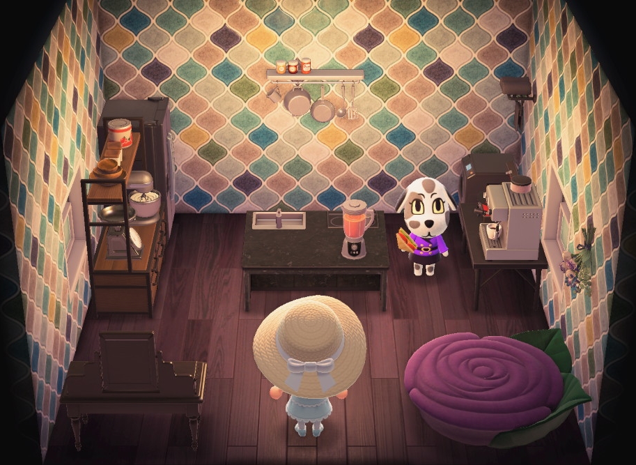Interior of Portia's house in Animal Crossing: New Horizons