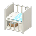 Baby Bed (White - Blue) NH Icon.png