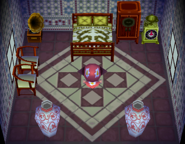 Interior of Opal's house in Animal Crossing