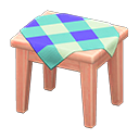 Wooden Mini Table (Pink Wood - Blue) NH Icon.png