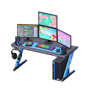 Gaming Desk (Black & Blue - First-Person Game) NH Icon.png