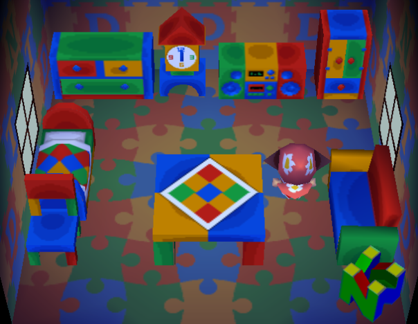 Interior of Bob's house in Animal Crossing