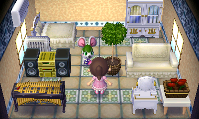 Interior of Bree's house in Animal Crossing: New Leaf