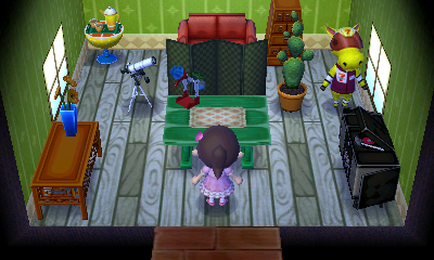 Interior of Filly's house in Animal Crossing: New Leaf