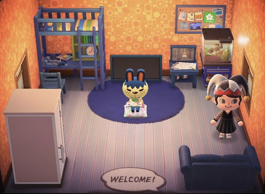 Interior of Pippy's house in Animal Crossing: New Horizons