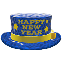 New Year's silk hat's Blue variant