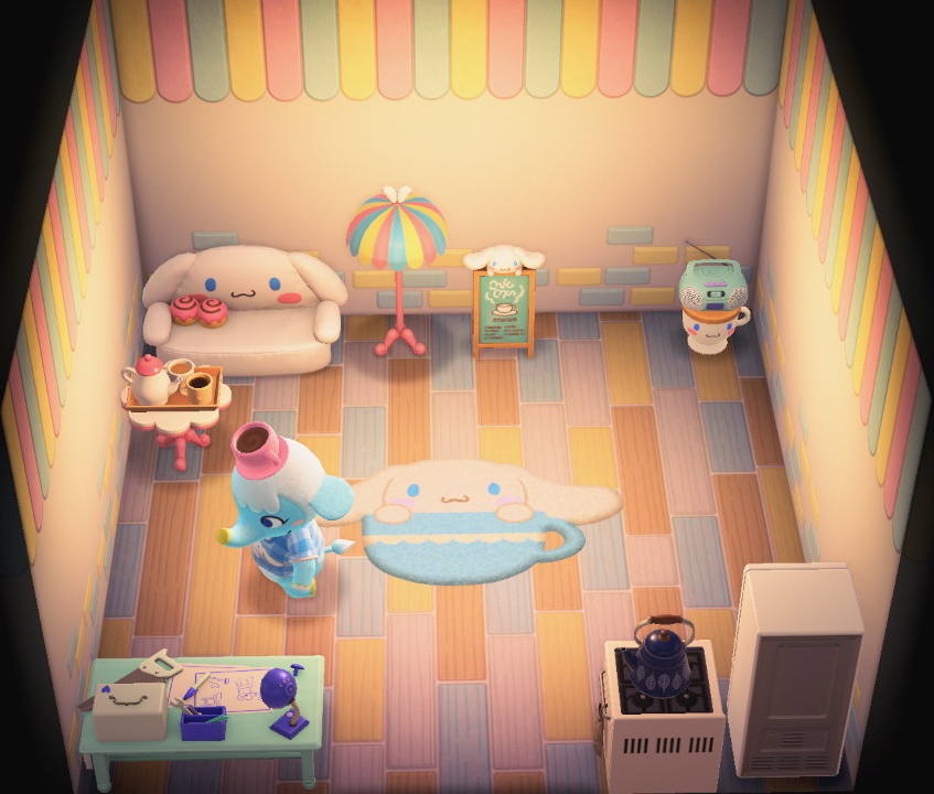 Interior of Chai's house in Animal Crossing: New Horizons