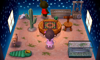Interior of Grizzly's house in Animal Crossing: New Leaf