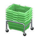 stacked shopping baskets