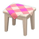 Wooden Mini Table (White Wood - Pink) NH Icon.png