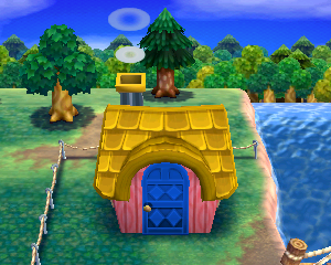 Default exterior of Shrunk's house in Animal Crossing: Happy Home Designer