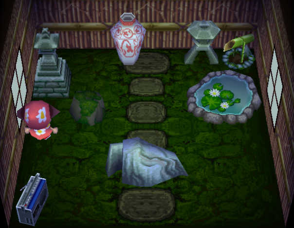 Interior of Dobie's house in Animal Crossing