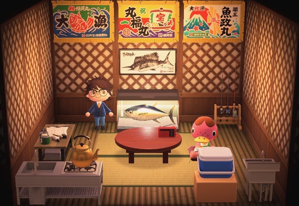 Interior of Freckles's house in Animal Crossing: New Horizons
