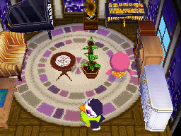 Interior of Gwen's house in Animal Crossing: Wild World