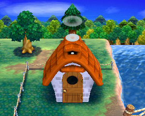 Default exterior of Tommy's house in Animal Crossing: Happy Home Designer