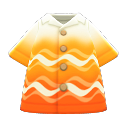 Orange hotel aloha shirt