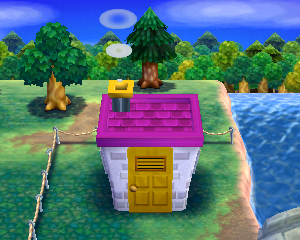 Default exterior of Robin's house in Animal Crossing: Happy Home Designer