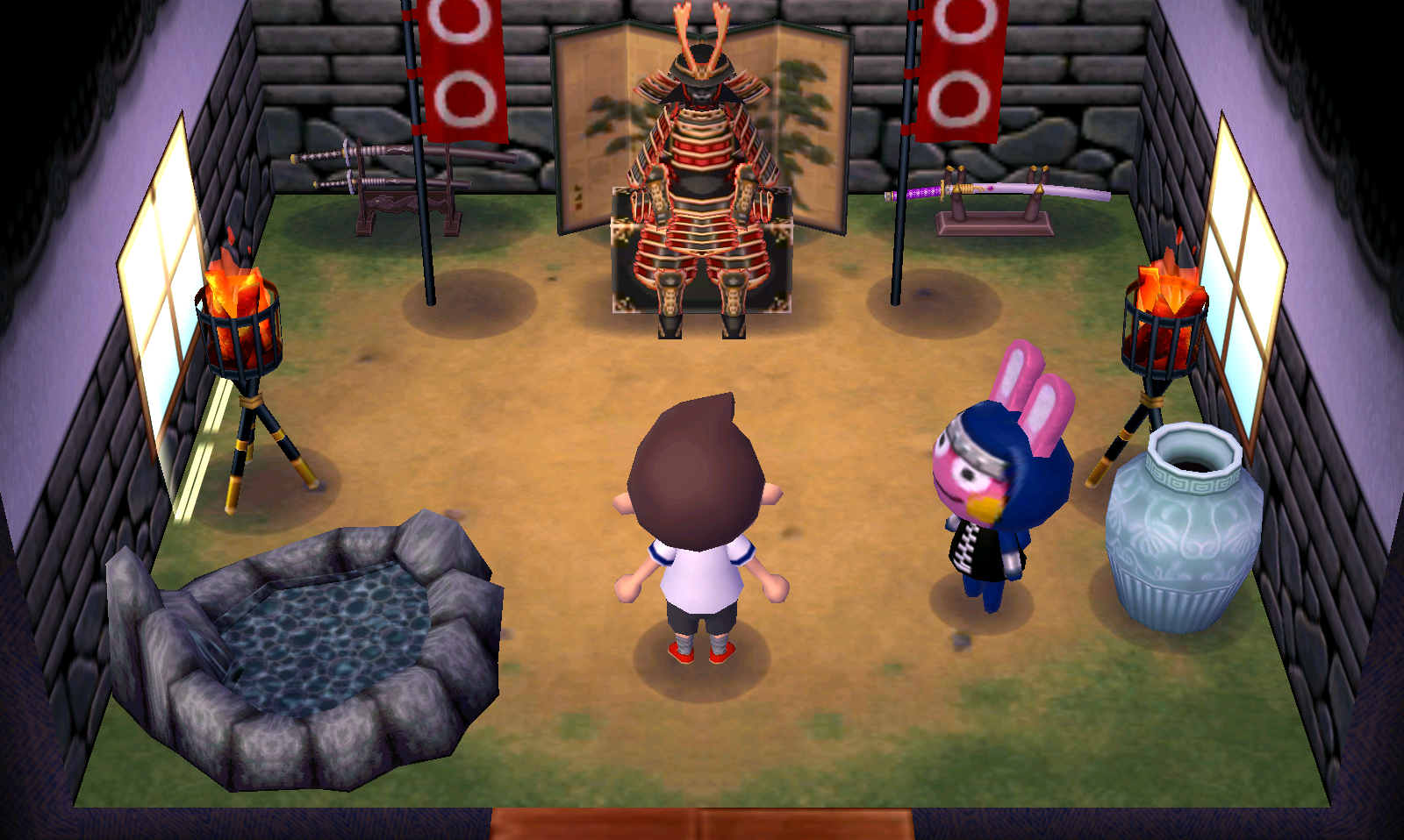 Interior of Snake's house in Animal Crossing: New Leaf