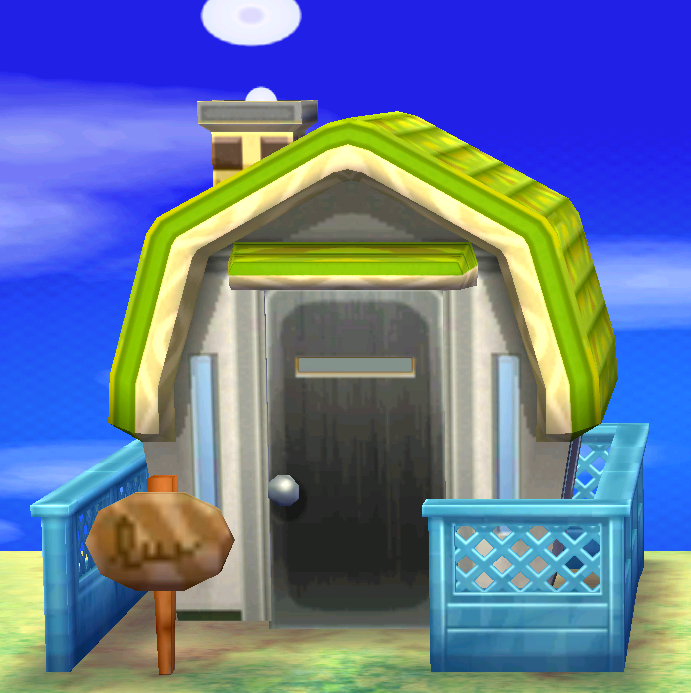 Exterior of Sprocket's house in Animal Crossing: New Leaf