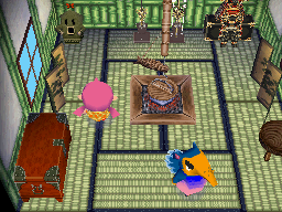 Interior of Cyrano's house in Animal Crossing: Wild World