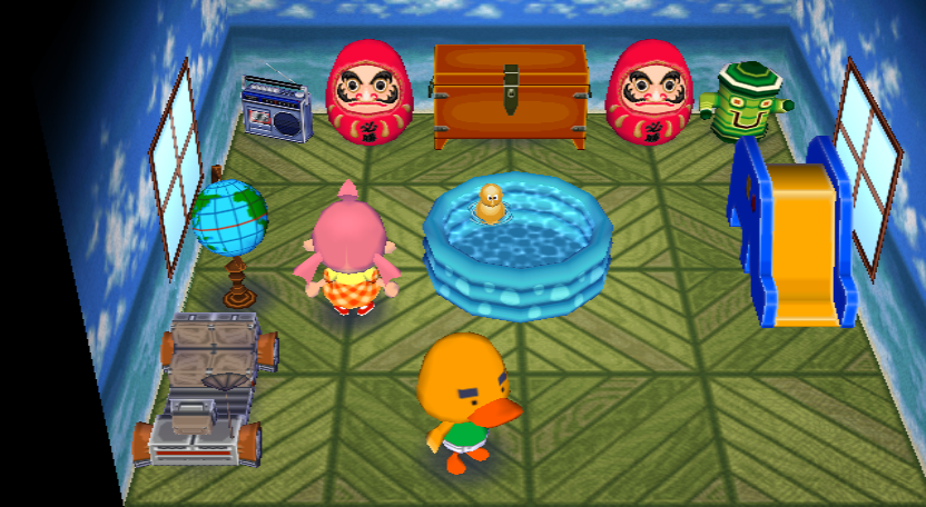 Interior of Joey's house in Animal Crossing: City Folk